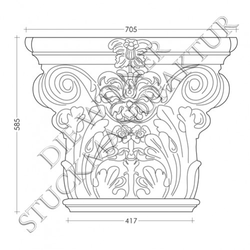 Kor.Kapitell 585/705/140mm
